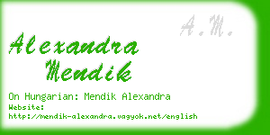 alexandra mendik business card